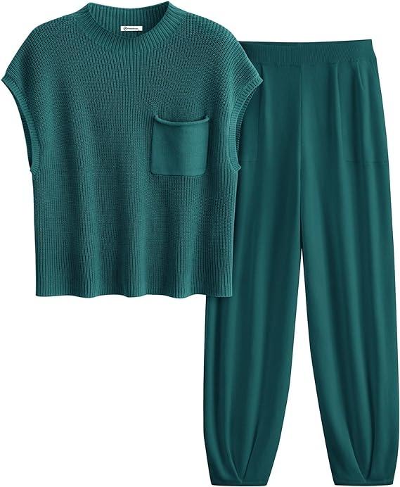 Knit Pullover Tracksuit Sets