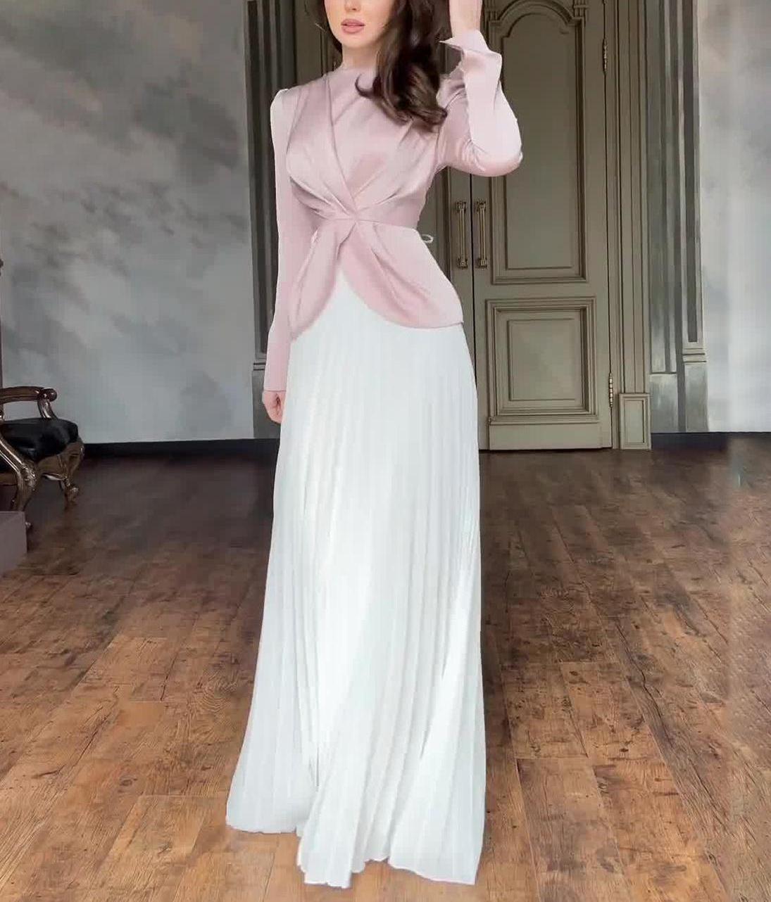 Elegant Long Slevve Suit Dresses