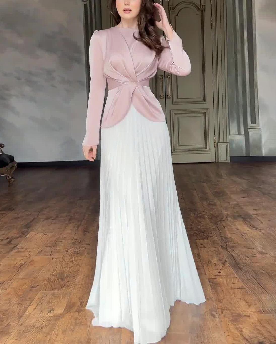 Elegant Long Slevve Suit Dresses