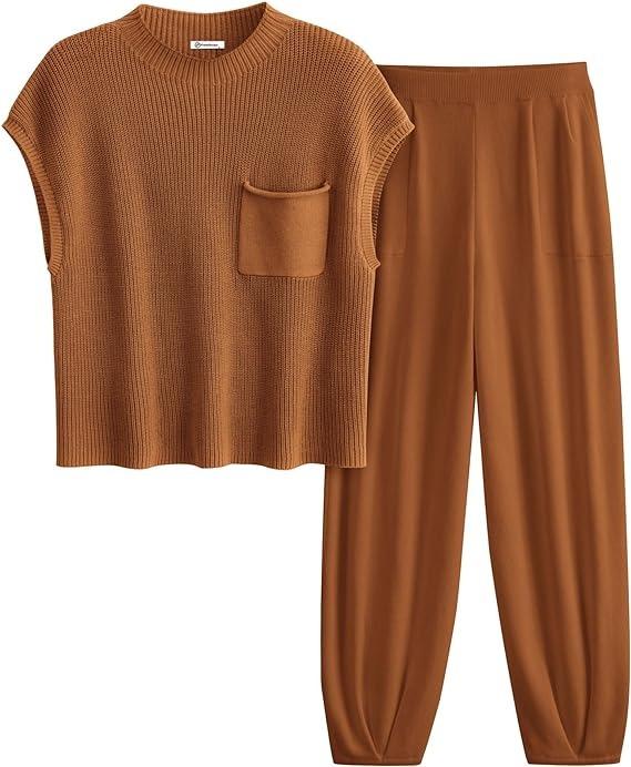 Knit Pullover Tracksuit Sets