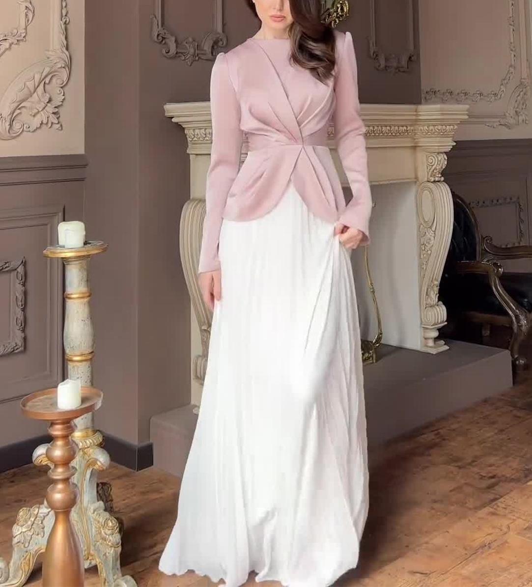 Elegant Long Slevve Suit Dresses
