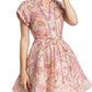 Neutral Pink Floral-Print Dress