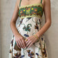 Animals and Nature Printing Cotton Linen Dress