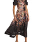 Liftoff Floral Ruffle Midi-Dress