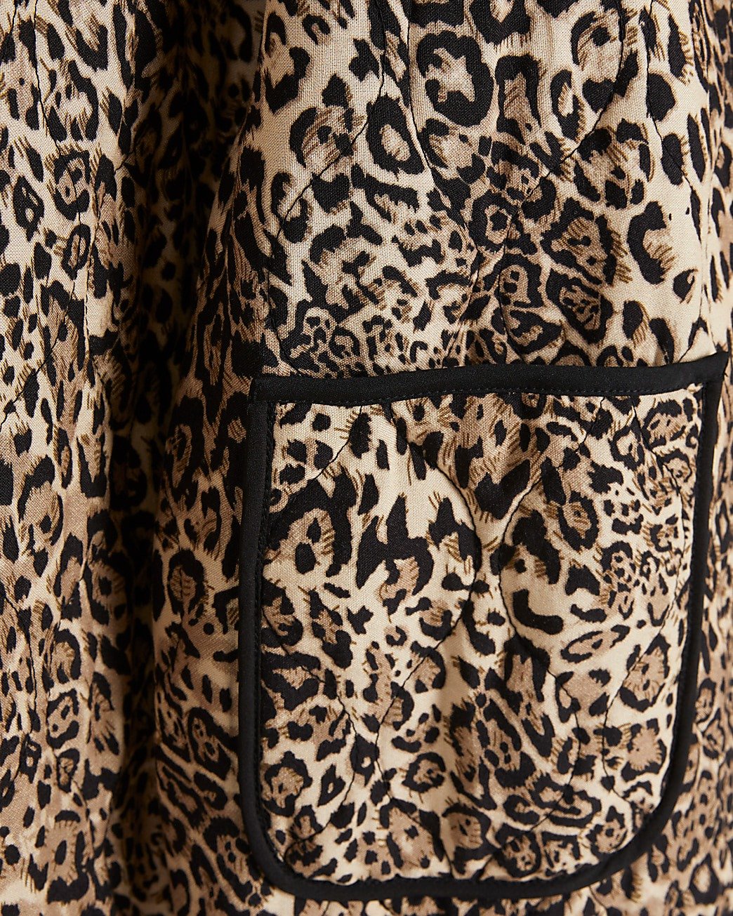 Leopard Print Quilted Jacket