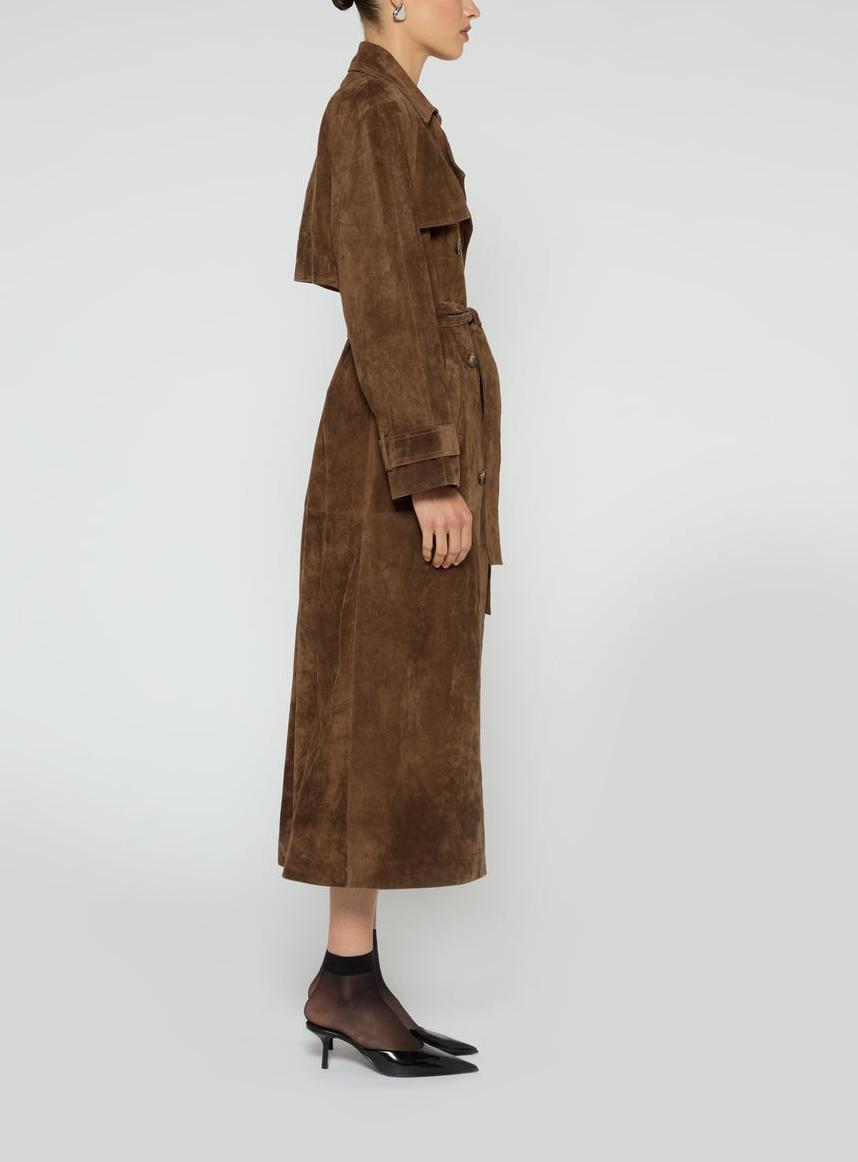 Suede Trench Coat