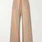 Striped Wide-leg Shirt&pants Set