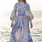 Beach Scenery Silhouette Print Dress