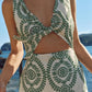 Fashion Hollowed Out Embroidery Dress