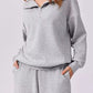 Casual Sports Zipper Long Sleeve Two Pieces Set