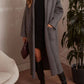 Fashion Contrast Stitch Duster Coat