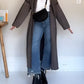 Fashion Contrast Stitch Duster Coat