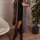 Fashion Contrast Stitch Duster Coat