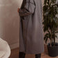 Fashion Contrast Stitch Duster Coat