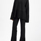 Fashion Trumpet Sleeve Round Neck Slit Loose Knitted Suit