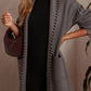 Fashion Contrast Stitch Duster Coat