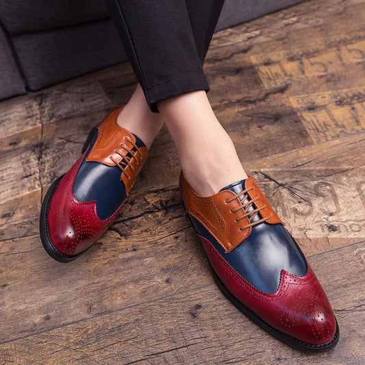 Vintage Colorblocked Leather Shoes