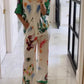 Printed Fashion Casual Pajamas Suit