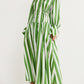 Striped Print Maxi Dress