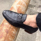 Casual Frosted Buckle Leather Shoes