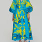 Bright Printed Loose Fuff Sleeve Dress