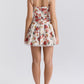 Floral Printed Mesh Patchwork Sing Dress