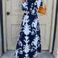 Button Up Printed Maxi Dress